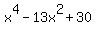 x%5E4+-+13x%5E2+%2B+30