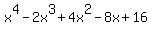 x%5E4+-+2x%5E3+%2B+4x%5E2+-+8x+%2B+16