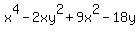 x%5E4-2xy%5E2%2B9x%5E2-18y