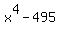 x%5E4-495