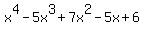 x%5E4-5x%5E3%2B7x%5E2-5x%2B6