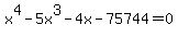 x%5E4-5x%5E3-4x-75744=0