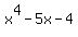 x%5E4-5x-4