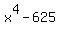 x%5E4-625
