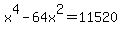x%5E4-64x%5E2=11520