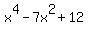 x%5E4-7x%5E2%2B12