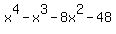x%5E4-x%5E3-8x%5E2-48