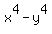x%5E4-y%5E4