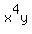 x%5E4y