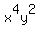 x%5E4y%5E2