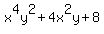 x%5E4y%5E2%2B4x%5E2y%2B8