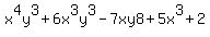 x%5E4y%5E3%2B6x%5E3y%5E3-7xy8%2B5x%5E3%2B2