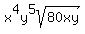 x%5E4y%5E5sqrt%2880xy%29