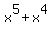x%5E5%2Bx%5E4