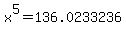 x%5E5=136.0233236