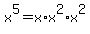 x%5E5=x%2Ax%5E2%2Ax%5E2