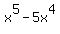 x%5E5+-5+x%5E4