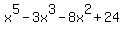 x%5E5-3x%5E3-8x%5E2%2B24