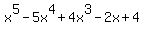 x%5E5-5x%5E4%2B4x%5E3-2x%2B4