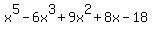 x%5E5-6x%5E3%2B9x%5E2%2B8x-18