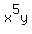 x%5E5y