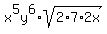 x%5E5y%5E6%2Asqrt%282%2A7%2A2x%29