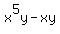 x%5E5y-xy