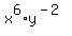 x%5E6%2Ay%5E%28-2%29