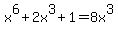 x%5E6%2B2x%5E3%2B1=8x%5E3