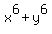 x%5E6%2By%5E6