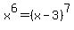 x%5E6=%28x-3%29%5E7