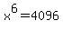 x%5E6+=+4096