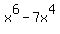 x%5E6+-+7x%5E4+