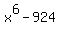 x%5E6-924