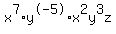 x%5E7%2Ay%5E-5%2Ax%5E2y%5E3z