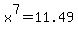 x%5E7=11.49