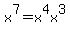 x%5E7=x%5E4x%5E3