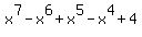 x%5E7-x%5E6%2Bx%5E5-x%5E4%2B4