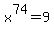 x%5E74=9