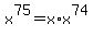 x%5E75=x%2Ax%5E74
