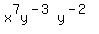 \"x%5E7y%5E%28-3%29y%5E%28-2%29\"
