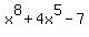 x%5E8%2B4x%5E5-7