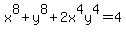 x%5E8+%2B+y%5E8+%2B+2x%5E4y%5E4+=+4