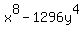 x%5E8-1296y%5E4