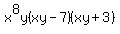 x%5E8y%28xy-7%29%28xy%2B3%29