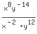 x%5E8y%5E%28-14%29%2Fx%5E%28-2%29y%5E12