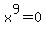 x%5E9=0