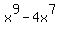 x%5E9-4x%5E7