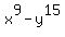 x%5E9-y%5E15