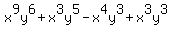 x%5E9y%5E6%2Bx%5E3y%5E5-x%5E4y%5E3%2Bx%5E3y%5E3